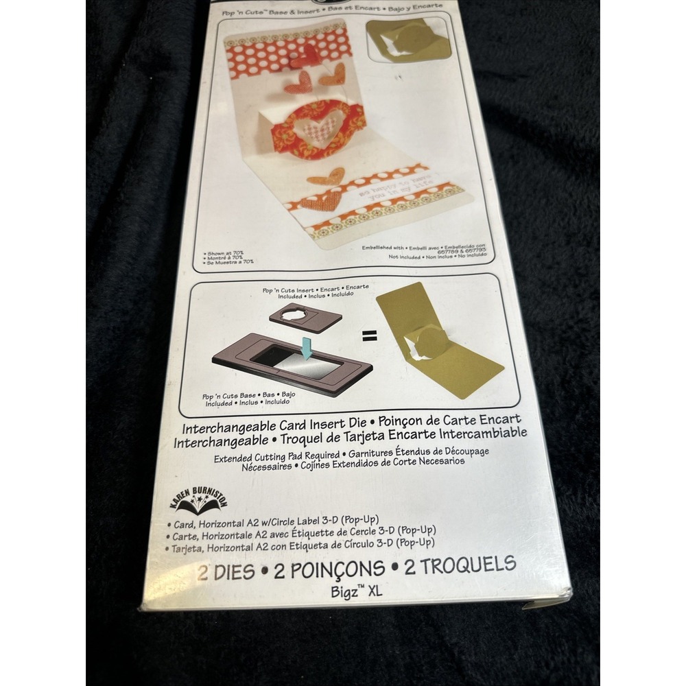 Sizzix Die Horizontal Card A2 with Circle 3-D Pop Up #657802 Burniston